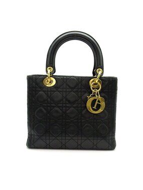 Dior Lady Dior Handbag Lambskin Black